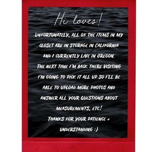 CLOSET TEMPORARILY CLOSED --> SHOP @mjseide !!